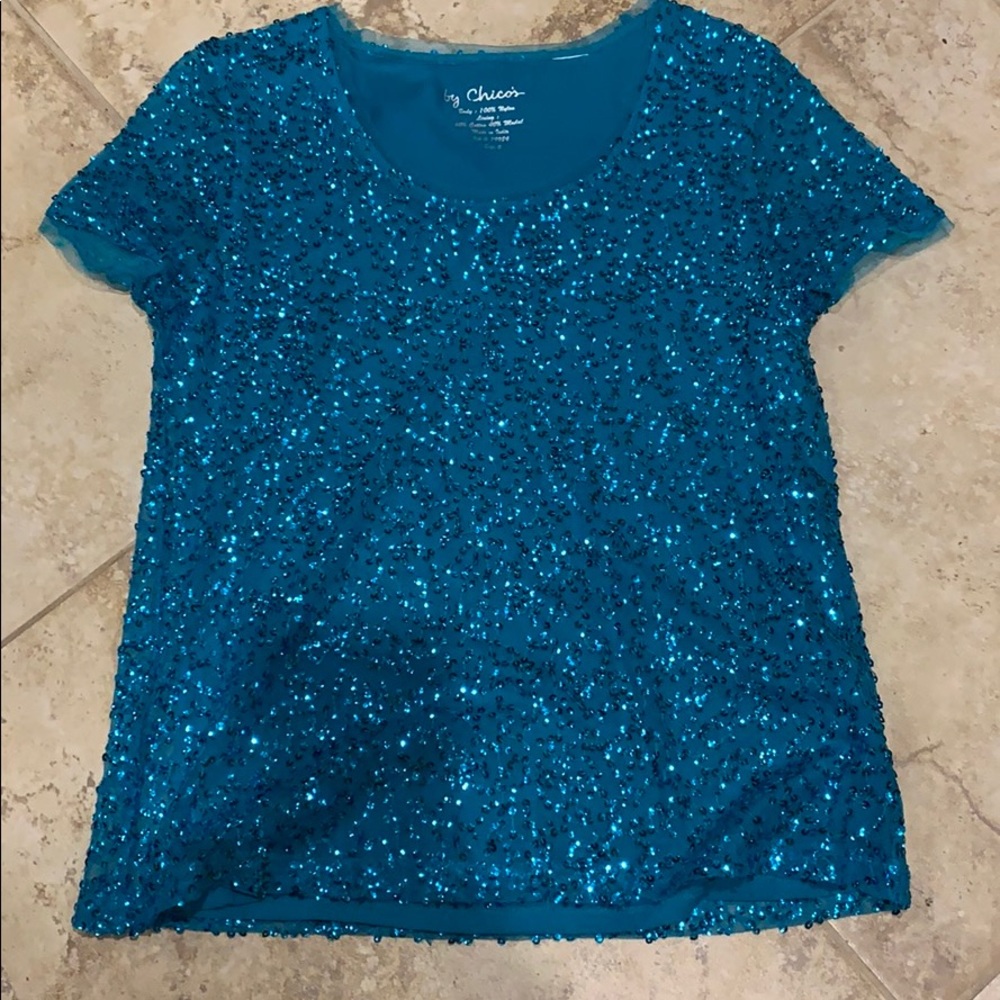 Chico Sequin Top.